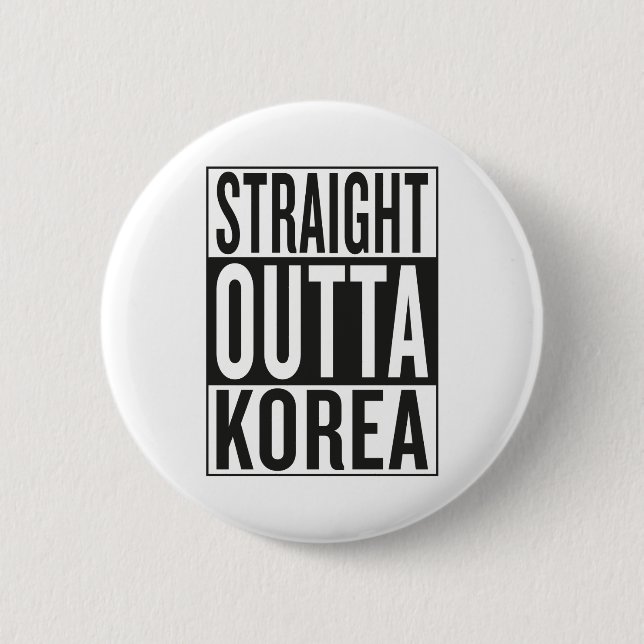 Badge Rond 5 Cm outta droit Corée (Devant)