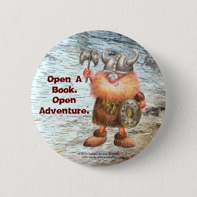 Badge Rond 5 Cm Ouvrez un livre.  Ouvrez l'aventure (Devant)