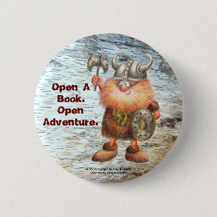 Badge Rond 5 Cm Ouvrez un livre. Ouvrez l'aventure