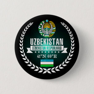 Badge Rond 5 Cm Ouzbékistan