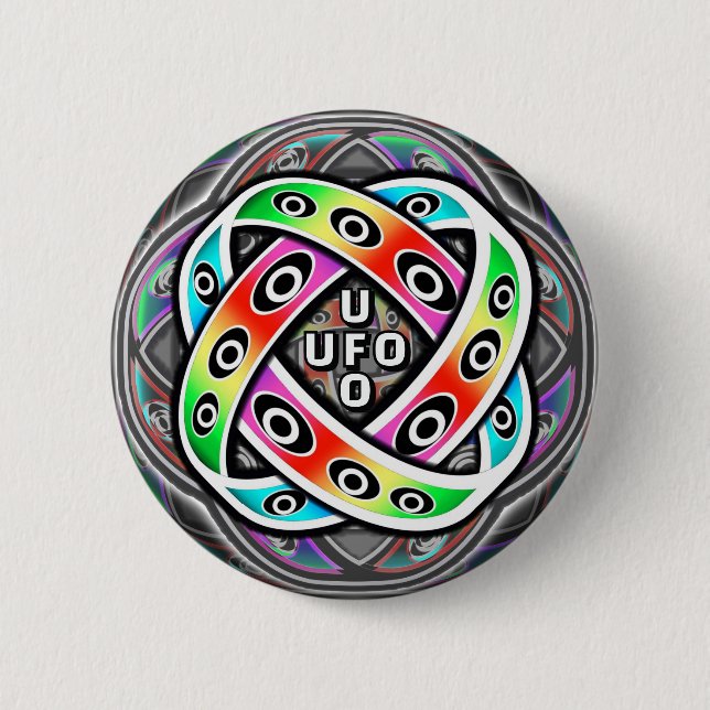 Badge Rond 5 Cm OVNI - Trompe l'Œil (Devant)