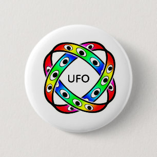 Badge Rond 5 Cm OVNI (vous pouvez changer les mots)