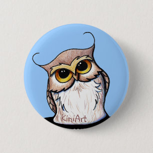 Badge Rond 5 Cm OWL KiniArt
