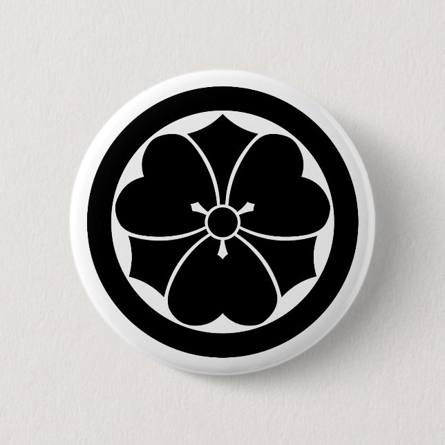 Badge Rond 5 Cm Oxalis avec épées en cercle (Devant)
