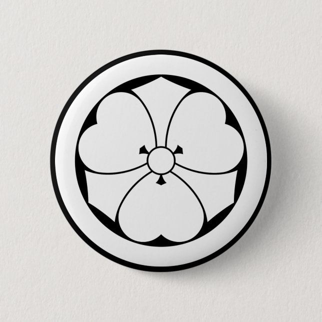 Badge Rond 5 Cm Oxalis avec épées en cercle (Devant)