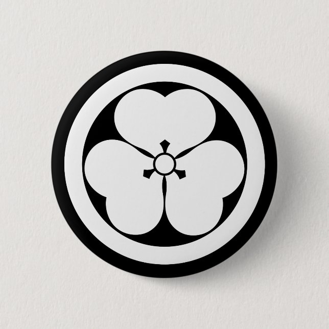 Badge Rond 5 Cm Oxalis en cercle (Devant)