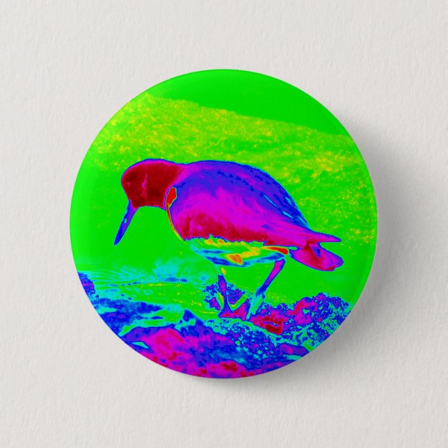 Badge Rond 5 Cm Oyster Catcher (Devant)