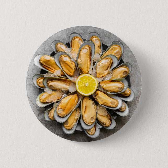 Badge Rond 5 Cm Oyster Platter (Devant)
