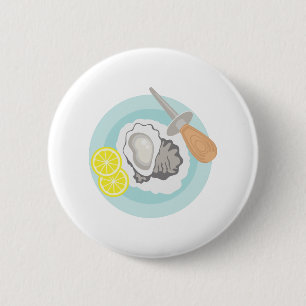 Badge Rond 5 Cm Oyster Shucking