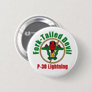 Badge Rond 5 Cm P-38 Éclair Éclair Écluse Déviale