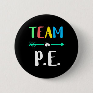 Badge Rond 5 Cm P.e. Enseignant Scolaire Pe Enseignant Forte Ensei