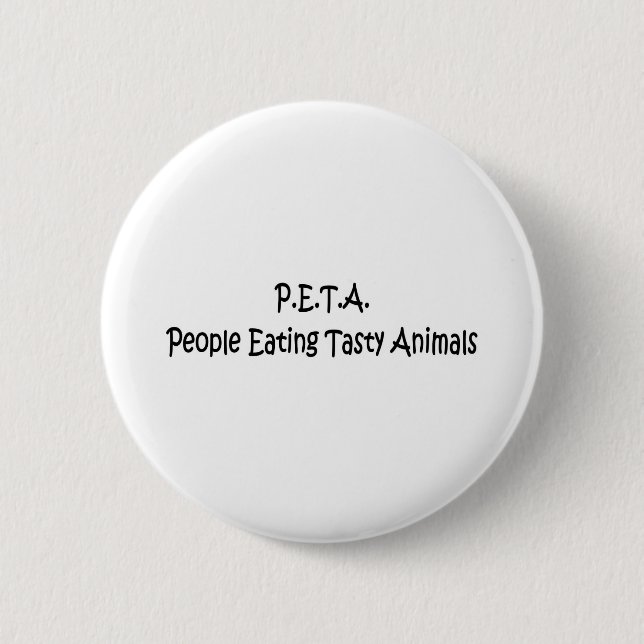 BADGE ROND 5 CM P.E.T.A. (Devant)