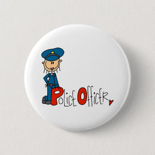 Badge Rond 5 Cm P est pour le policier