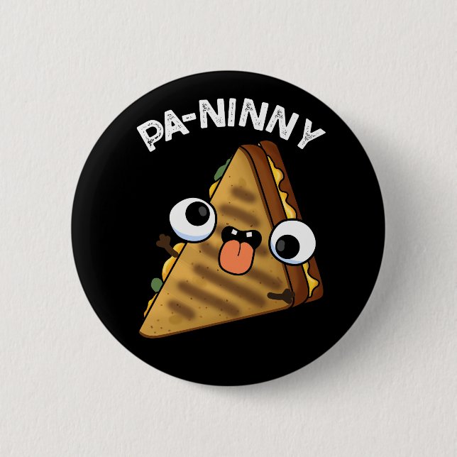 Badge Rond 5 Cm Pa-ninny Funny Panini Pun Dark BG (Devant)