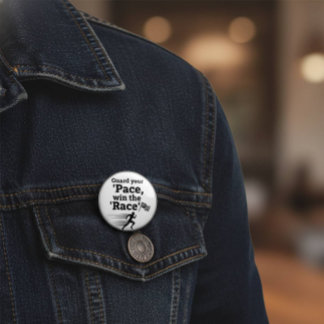 Badge Rond 5 Cm Pace Race Wisdom Button: Win Life's Game