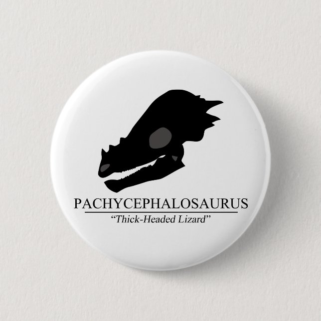 Badge Rond 5 Cm Pachycéphalosaure (Devant)