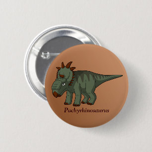 Badge Rond 5 Cm Pachyrhinosaure
