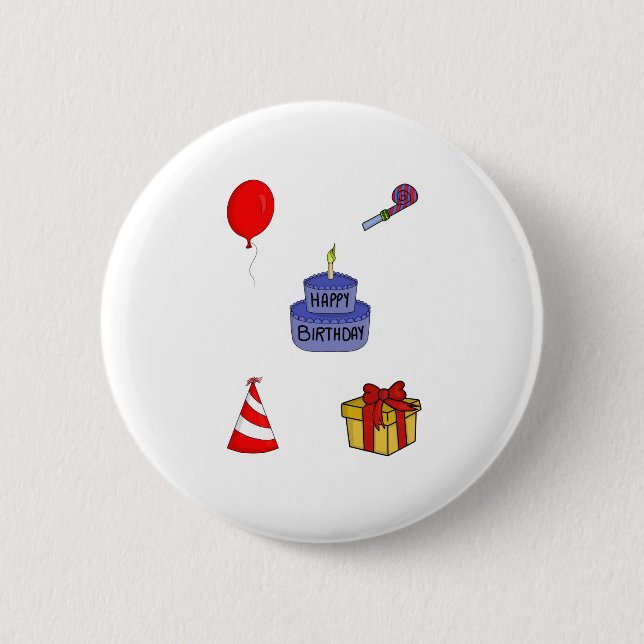Badge Rond 5 Cm Pack anniversaire (Devant)