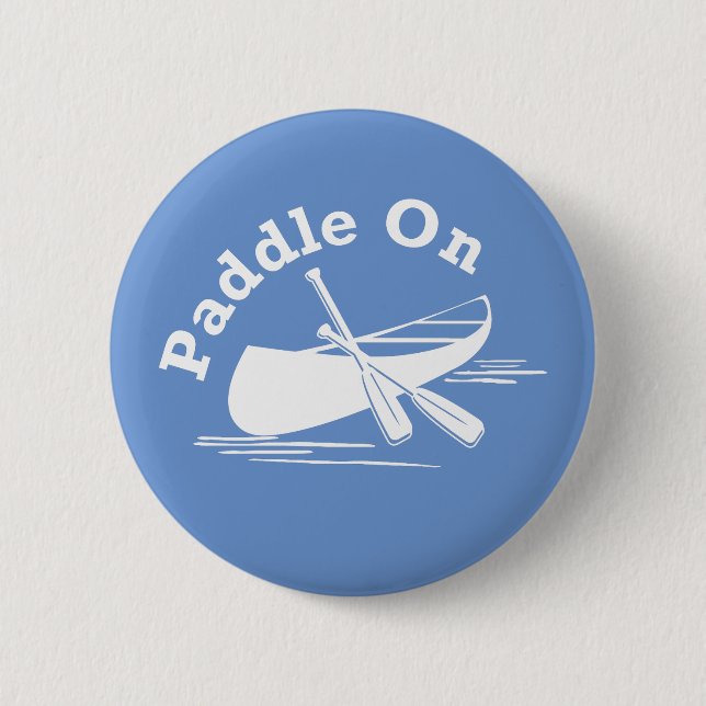 Badge Rond 5 Cm Paddle On Design - Bouton rond (Devant)