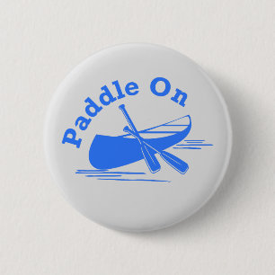 Badge Rond 5 Cm Paddle On Design - Bouton rond