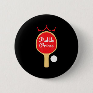 Badge Rond 5 Cm Paddle Prince Ping Pong Amusant Table Tennis Gif