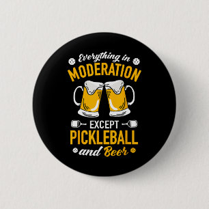 Badge Rond 5 Cm Paddlell Tennis - Dminton Beer Mug Picklell Et Be
