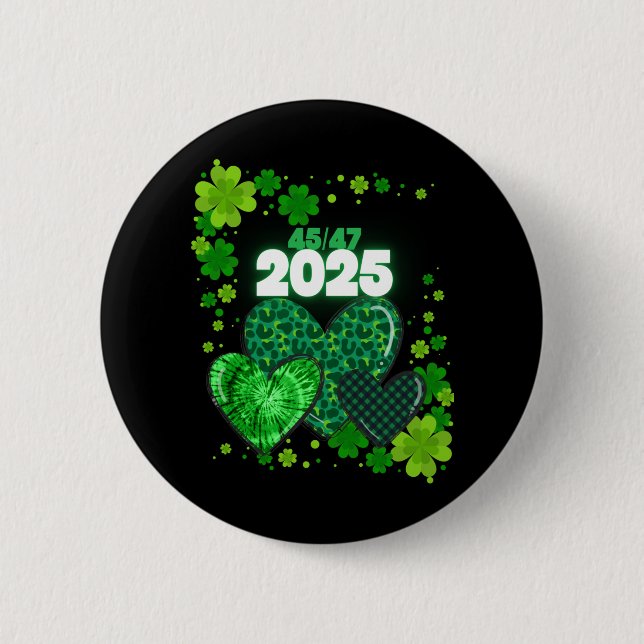 Badge Rond 5 Cm Paddy's Back Funny Trump (Devant)