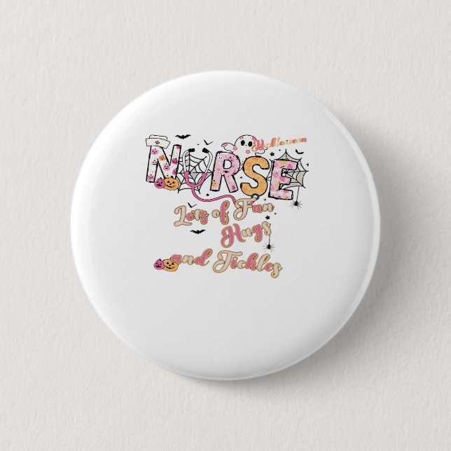 Badge Rond 5 Cm Paediactric Nurse Fun Halloween Design Essential T (Devant)