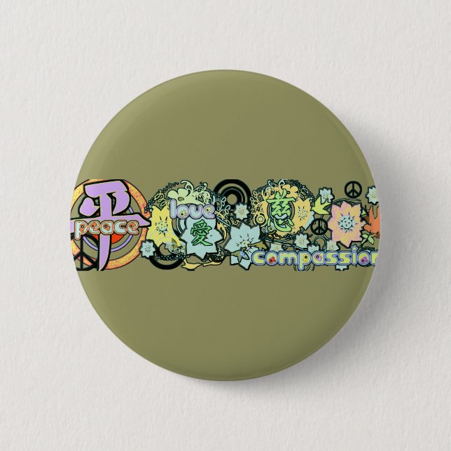 Badge Rond 5 Cm paelovecompassion (Devant)