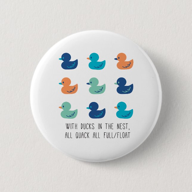 Badge Rond 5 Cm Pagaie mûre de canards Art II (Devant)