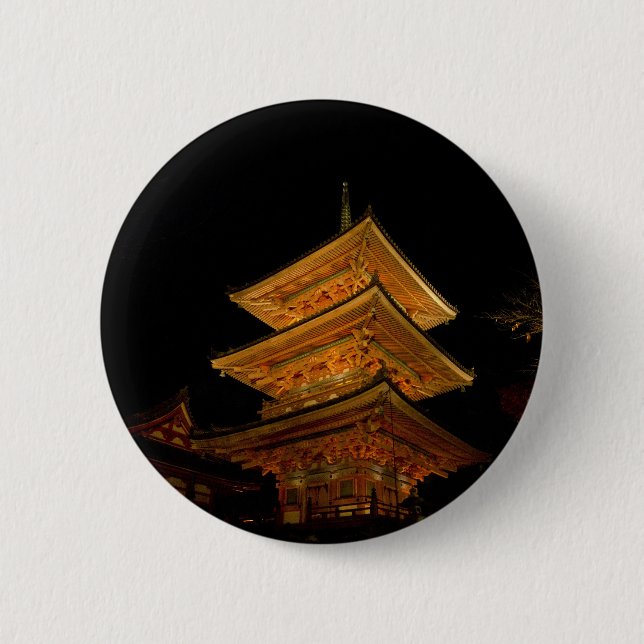 Badge Rond 5 Cm Pagode Japon Kyoto (Devant)