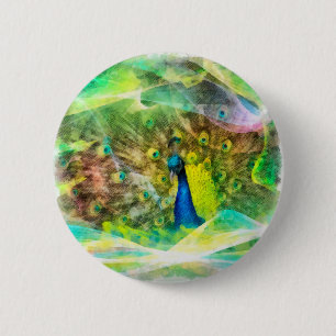 Badge Rond 5 Cm Paiement numérique de Peacock