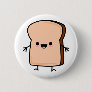 Badge Rond 5 Cm Pain de pain de toast mignon