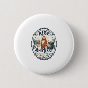 Badge Rond 5 Cm Pain Jésus au levain Communauté Chemise Foi basée