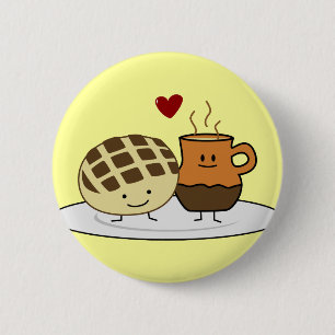 Badge Rond 5 Cm Pain sucré Chocolat Chocolat Chocolat chaud Poule