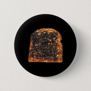 Badge Rond 5 Cm Pain Toast Brûlé Correspondant Costume d'Halloween