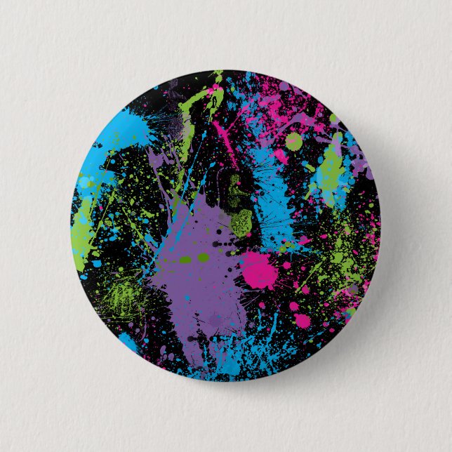 Badge Rond 5 Cm Paint Splater (Devant)