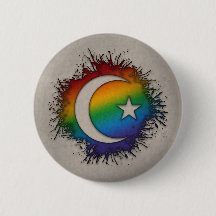 Paint Splatz LGBTQ Rainbow Star et croissant