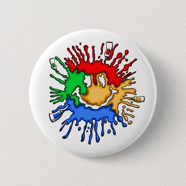 Badge Rond 5 Cm Paint Tube Smile (Devant)