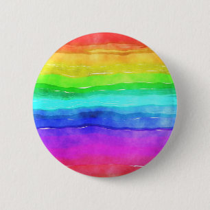 Badge Rond 5 Cm Painted Rainbow