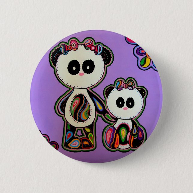 BADGE ROND 5 CM PAISLEYPANDAS (Devant)