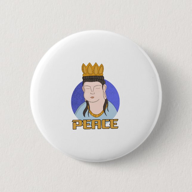 Badge Rond 5 Cm Paix (Devant)