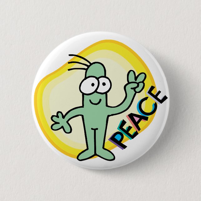 Badge Rond 5 Cm Paix (Devant)