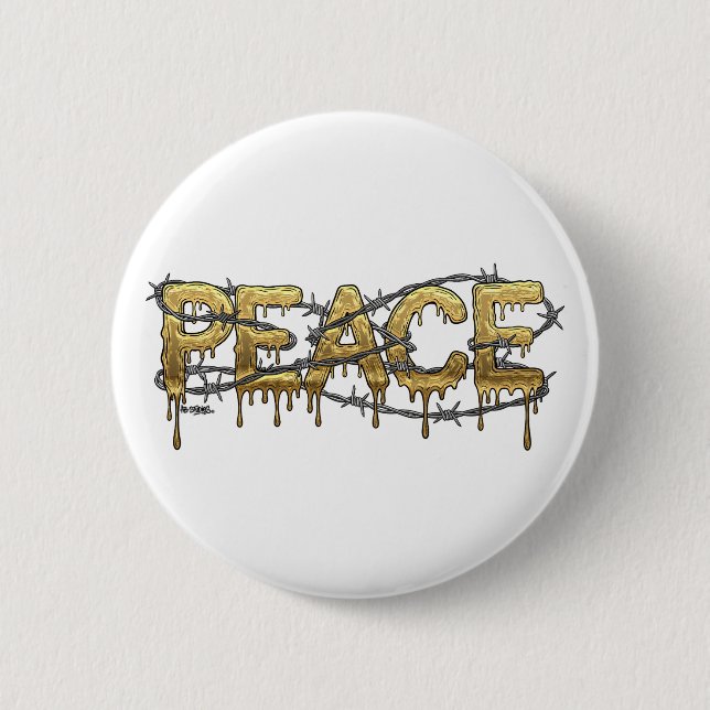 Badge Rond 5 Cm Paix (Devant)