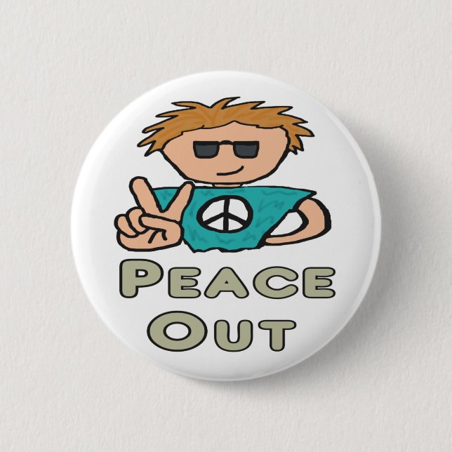 Badge Rond 5 Cm Paix (Devant)