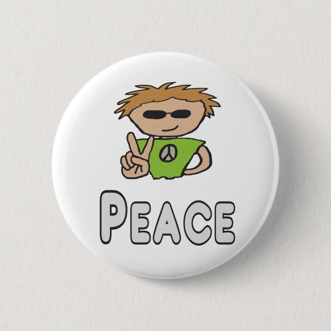 Badge Rond 5 Cm Paix (Devant)
