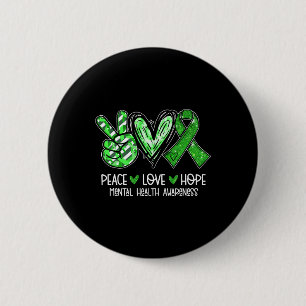 Badge Rond 5 Cm Paix Amour Espoir Santé Mentale Sensibilisation Ru