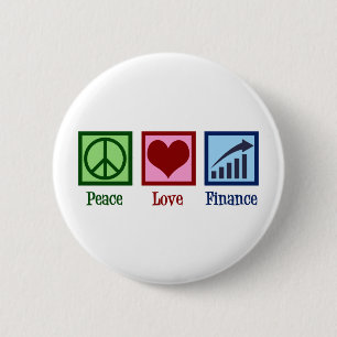 Badge Rond 5 Cm Paix Amour Finance