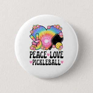 Badge Rond 5 Cm Paix Amour Pickleball