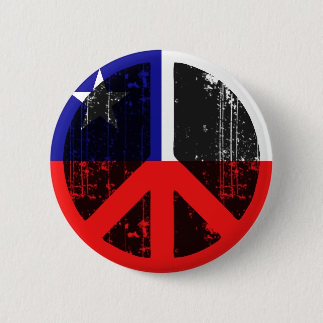 Badge Rond 5 Cm Paix au Chili (Devant)